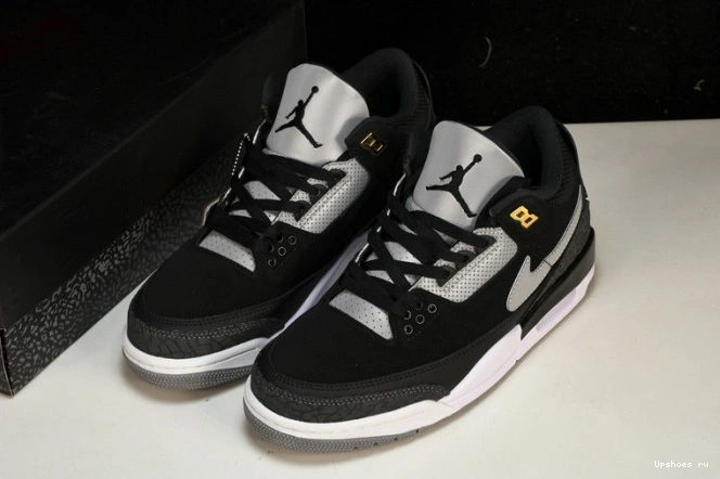 Retro  Jordan Black 3 Cement Gold CK4348-007 Tinker 1101